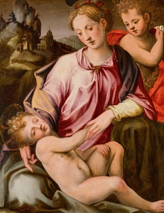 The Virgin and Child with the young Saint John the Baptist by Michele Tosini [1503–1577]